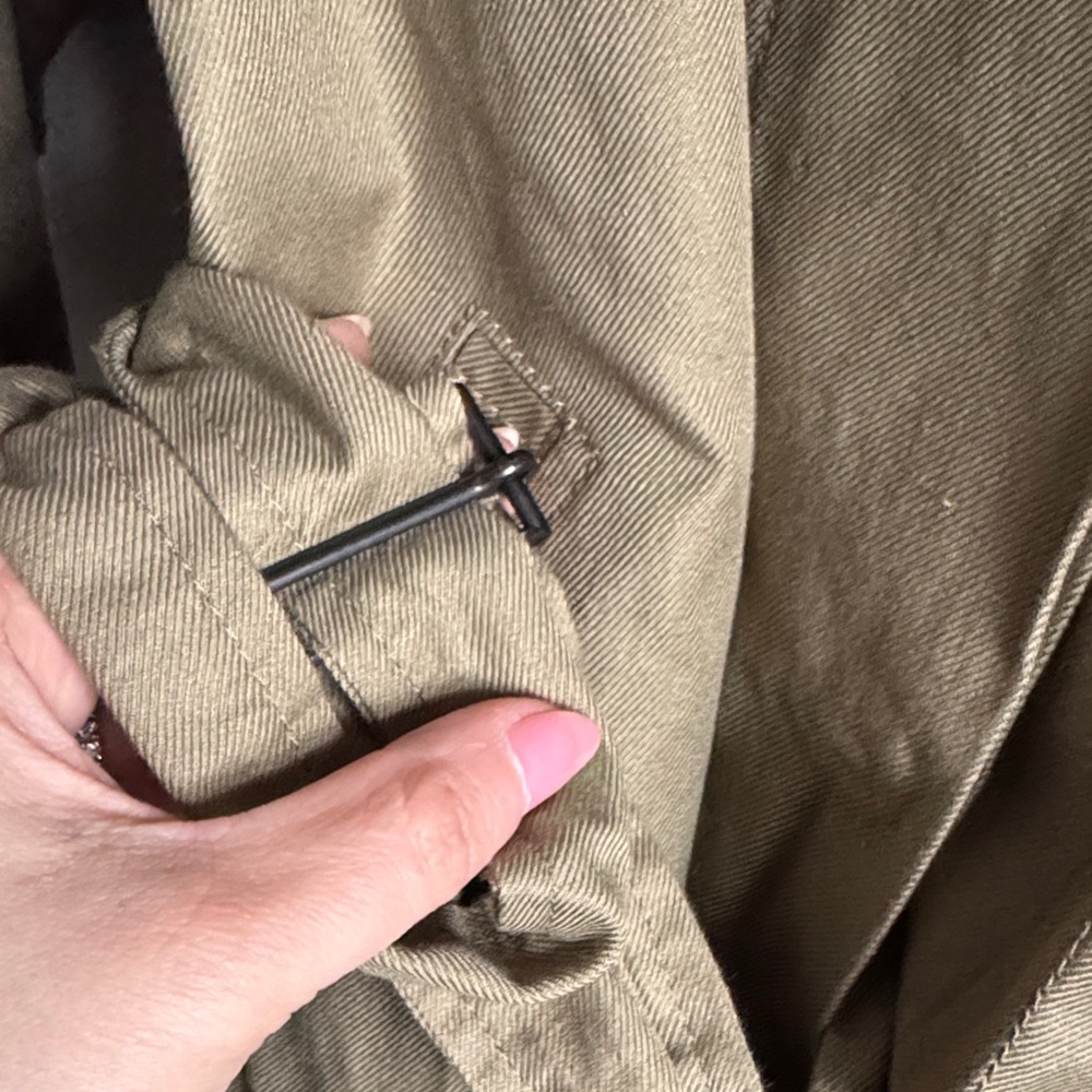 Isabel Marant Olive Belted Trench Coat Sz 44 - Picture 7 of 9